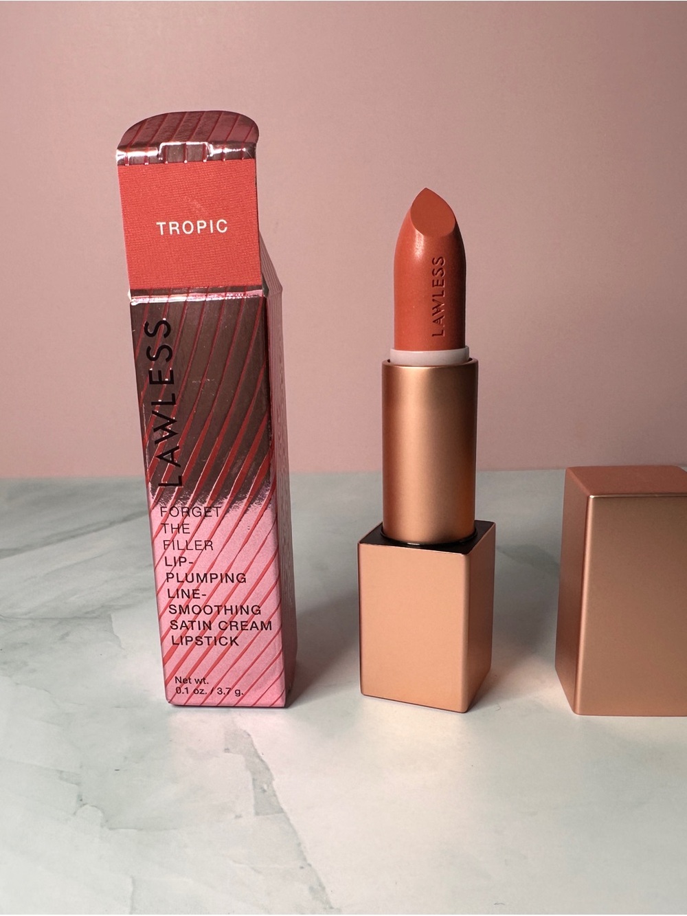LAWLESS Tropic Satin Cream Lipstick - Coral Peach